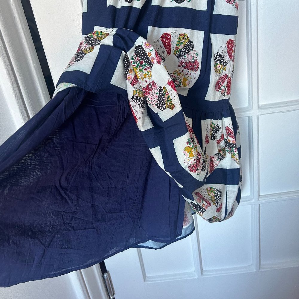 NWT SEA NY Pippin Patchwork Smocked Apron Dress - Picture 5 of 9